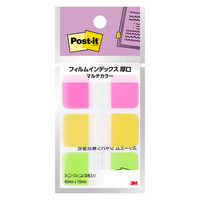 スリーエム(3M) ポストイット フィルムふせん 付箋 インデックス 厚口 透明 40mm×18mm マルチカラー4 1パック 686MC-4N