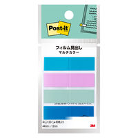 スリーエム(3M) ポストイット フィルムふせん 付箋 透明見出し 44mm×12mm マルチカラー2 1パック 688MC-2N