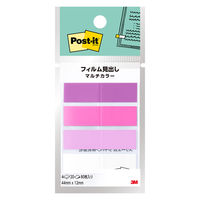 スリーエム(3M) ポストイット フィルムふせん 付箋 透明見出し 44mm×12mm マルチカラー7 1パック 688MC-7N