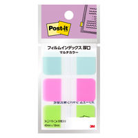 スリーエム(3M) ポストイット フィルムふせん 付箋 インデックス 厚口 透明 40mm×18mm マルチカラー1 1パック 686MC-1N