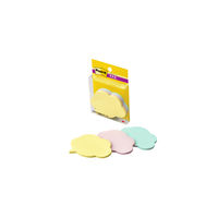 スリーエム(3M) ポストイット ふせん 付箋 強粘着 シルエットノート フキダシ2 50mm×69mm 混色3色 1パック SSS-FKU2