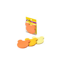 スリーエム(3M) ポストイット ふせん 付箋 強粘着 シルエットノート クマ 69mm×69mm 混色3色 1パック SSS-BEU