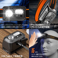 アスコ 充電式LEDヘッドライト HL23 C1000395 1台（直送品）