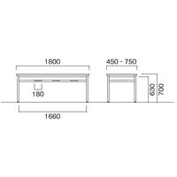 【軒先渡し】ニシキ工業 RHM 食堂テーブル 幅1800×奥行750×高さ700mm オフホワイト ARHM-S1875A-OW 1台（直送品）