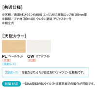 【軒先渡し】ニシキ工業 SLA ミーティングテーブル 幅1800×奥行900×高さ720mm ペールウッド ASLA-1890-PL 1台（直送品）