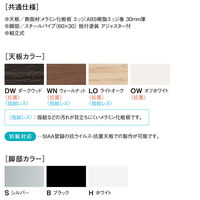 【軒先渡し】ニシキ工業 UM ミーティングテーブル 幅1800×奥行1000×高さ720mm ウォルナット AUM-B1810K-WN 1台（直送品）