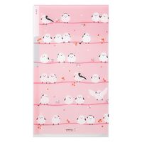 デザインフィル 3ポケットクリアホルダー A5スリム フラップ付き シマエナガ柄 35462006 1個