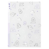 デザインフィル 3ポケットクリアホルダー A5 おばけ柄 35568006 1個