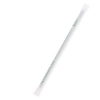 羽柴化成工業 バイオストレートストロー 6×210mm 黒 紙包装 004713034 1箱(500本)