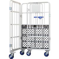 ワコーパレット ワコー カーゴプレスタ観音扉付1000×800×1700床プラ ベージュ色 WKP-1080(KT) 1台 473-0889（直送品）