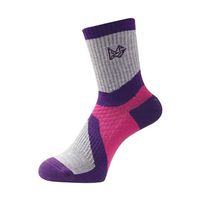 エビスニット 吸汗速乾メリノウール使用ミドルソックス パープル 23~25cm TR-1421 1足 67-4573-27（直送品）