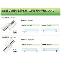 ホシモト SUS製抜き差し蝶番 SAー93ー2(左開き用) SA-93-2(ヒダリヒラキヨウ) 1個 62-2979-92（直送品）