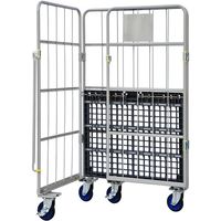 ワコーパレット ワコー 床板プラスチック製カゴ車 1000x800x1700 WKP-1080 1台 473-0897（直送品）