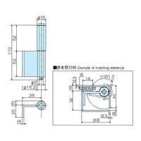 ホシモト SUS製防水型蝶番 SA-38 1個 62-2979-70（直送品）