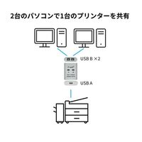 Trimate USB2.0 手動切替器 ホワイト TR-PS001-WH 1個 67-8094-28（直送品）