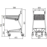 大和産業 レギュラーカート PVN902PEーC100 1台 537-8610（直送品）