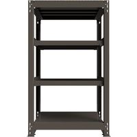 ICHIMAI 重量ボルトレスラック 段荷重1000Kg H1500×W900×D600 天地4段 単体グレー TH1000-536T4（直送品）