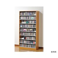 オークス タンデムCDストッカー 89×37×180cm ナチュラル TCS890N 1個 62-9938-31（直送品）