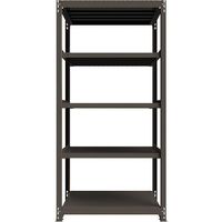 ICHIMAI 重量ボルトレスラック 段荷重1000Kg H2400×W1200×D750 天地5段 単体グレー TH1000-847T5（直送品）