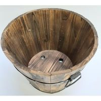 加藤伝蔵商店 伝蔵 焼杉プランター深型φ32 P282 1セット(6個) 430-6758（直送品）