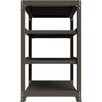 ICHIMAI 重量ボルトレスラック 段荷重1000Kg H1500×W900×D900 天地4段 単体グレー TH1000-539T4（直送品）