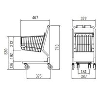 大和産業 お手伝いカート PJ3ーC75 1台 537-8590（直送品）