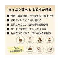 RABLISS 圧縮 バスタオル 1枚入 100個入 KO294 1ケース(100個) 65-9234-92（直送品）