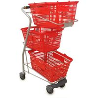 大和産業 カゴ3個載せカート YT99ーC100 1台 537-8601（直送品）