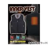 ブレイン ヒーター内蔵可能型防寒インナーベスト(Vネック) ブラック LL BR-078 1着 65-6902-85（直送品）