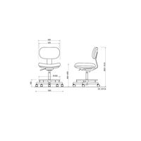 ノーリツイス 導電チェア 背付き 導電 ウレタン巻双輪キャスター(EH型)ホワイト DC-EH18W 1個 1-8180-22（直送品）