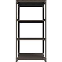 ICHIMAI 重量ボルトレスラック 段荷重1000Kg H2400×W1200×D750 天地4段 単体グレー TH1000-847T4（直送品）