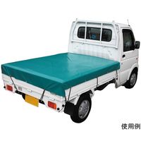 大自工業 軽トラックシート ターポリン(ゴムバンド10本付) 本体サイズ1.74m×2.4m TK-11 1個 65-0502-69（直送品）