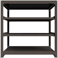 ICHIMAI 重量ボルトレスラック 段荷重1000Kg H1500×W1500×D900 天地4段 単体グレー TH1000-559T4（直送品）