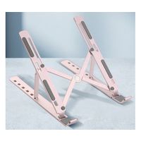 ノートパソコン&タブレットスタンド アルミ合金製 コンパクト 折りたたみ式 専用ポーチ付き ピンク TR-PST002-PK 1個（直送品）