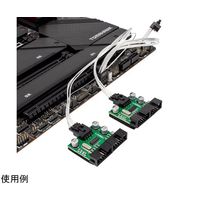 アイネックス USB2.0ヘッダー 4分配ハブ HUB-07 1個 67-9281-86（直送品）