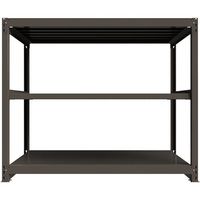 ICHIMAI 重量ボルトレスラック 段荷重1000Kg H1500×W1800×D900 天地3段 単体グレー TH1000-569T3（直送品）