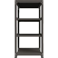 ICHIMAI 重量ボルトレスラック 段荷重1000Kg H1800×W900×D750 天地4段 単体グレー TH1000-637T4（直送品）