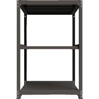 ICHIMAI 重量ボルトレスラック 段荷重1000Kg H1800×W1200×D900 天地3段 単体グレー TH1000-649T3（直送品）