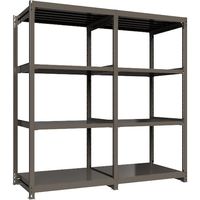 ICHIMAI 重量ボルトレスラック 段荷重1000Kg H2400×W1200×D900 天地4段 連結グレー TH1000-849R4（直送品）