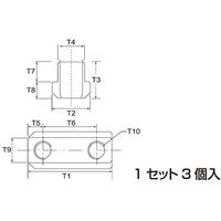 ジーネット 日立精機用 Tナット(ジョーナット) T-H-12 1組 64-3271-72（直送品）