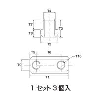ジーネット 豊和工業 油圧・エアチャック用 Tナット(ジョーナット) T-H027M-12 1組 64-3271-37（直送品）