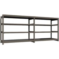 ICHIMAI 重量ボルトレスラック 段荷重1000Kg H1500×W1800×D750 天地4段 連結グレー TH1000-567R4（直送品）