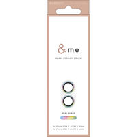 iPhone16/16 Plus カメラフィルム ガラス グリッター レインボー PM-A24AFLLP5RAG エレコム 1個