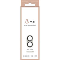 iPhone16/16 Plus カメラフィルム ガラス 全面グリッター グレージュ PM-A24AFLLP6GB エレコム 1個（直送品）