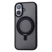 iPhone16 ケース ハイブリッド 衝撃吸収 スタンド機能付 ブラック PM-A24AMAGSTBK エレコム 1個（直送品）