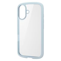 iPhone16 ケース ハイブリッド 衝撃吸収 軽量 薄型 硬度5H ライトブルー PM-A24ATSLFCBU エレコム 1個（直送品）