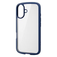 iPhone16 ケース ハイブリッド 衝撃吸収 軽量 薄型 ネイビー PM-A24ATSLFCNV エレコム 1個