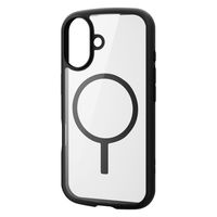 iPhone16 ケース ハイブリッド 磁力吸着ワイヤレス充電対応 ブラック PM-A24ATSLFCMBK エレコム 1個
