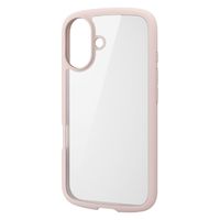 iPhone16 ケース ハイブリッド 衝撃吸収 軽量 薄型 ピンク PM-A24ATSLFCPN エレコム 1個（直送品）