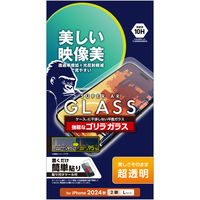 iPhone16 Plus ガラスフィルム 超透明 光反射軽減 美しい映像美 ゴリラ PM-A24BFLGARO エレコム 1個（直送品）